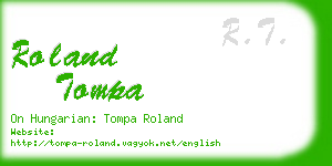 roland tompa business card